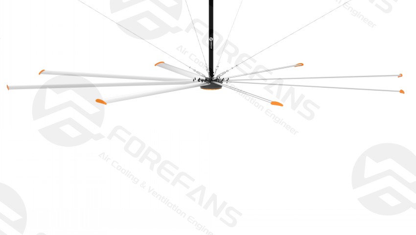 JF Series 8 blades hvls fan